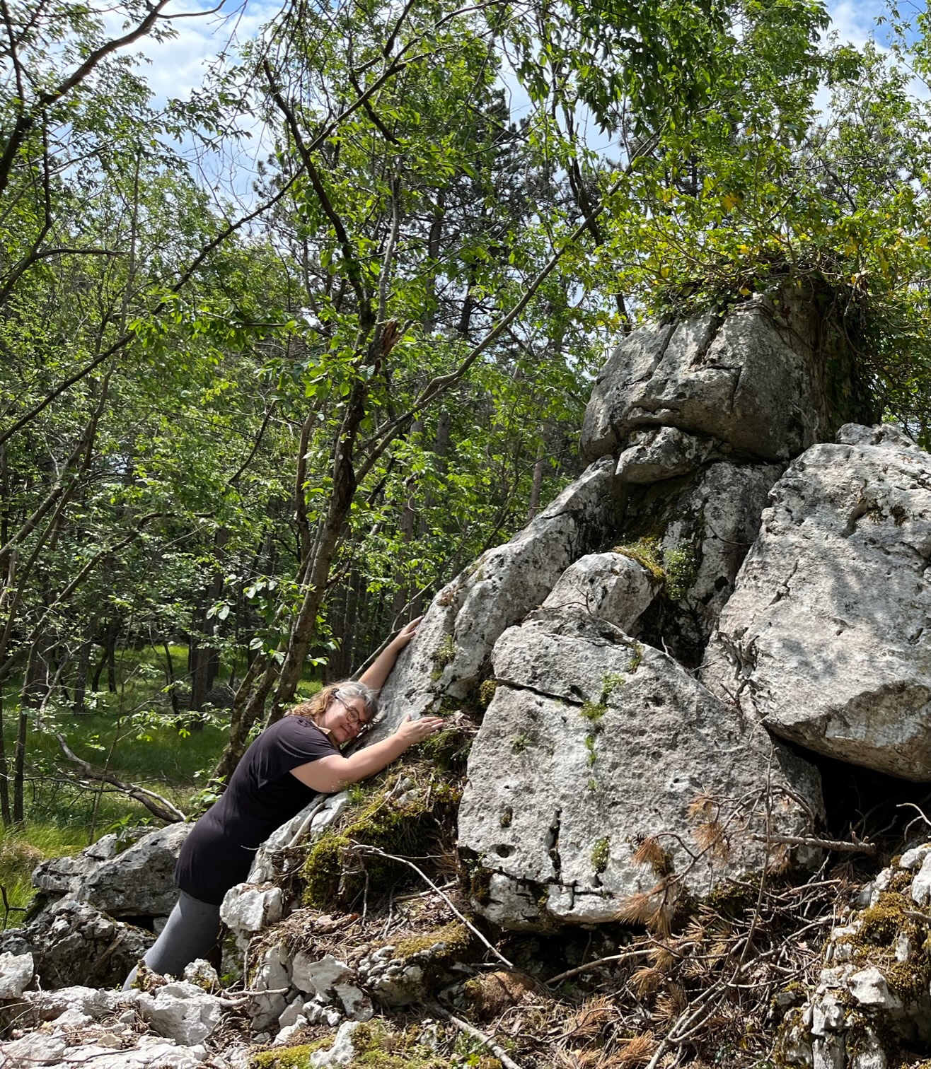 Hugging the Iron Baba in Slovenia